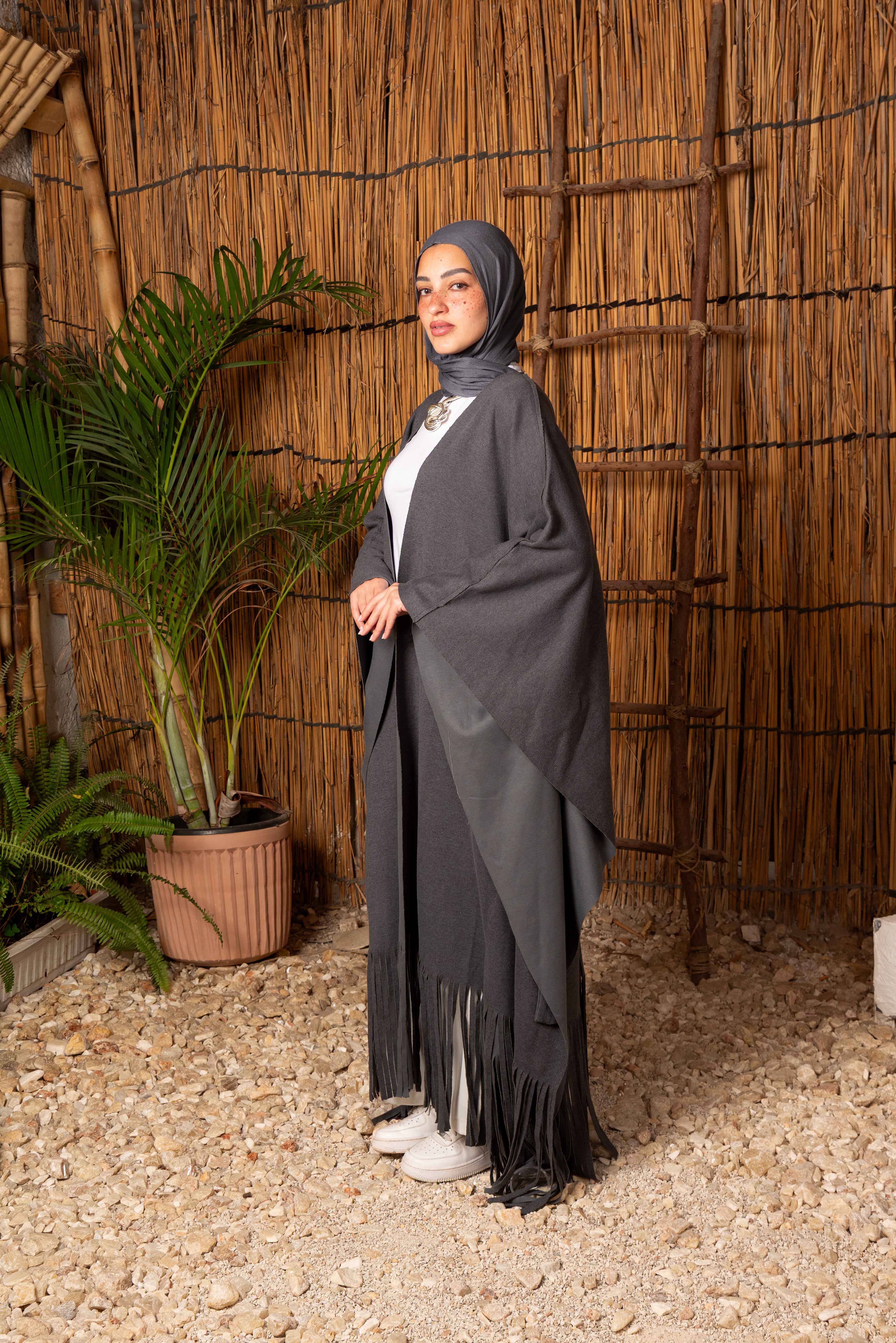 The Fringed Kaftan (Grey)