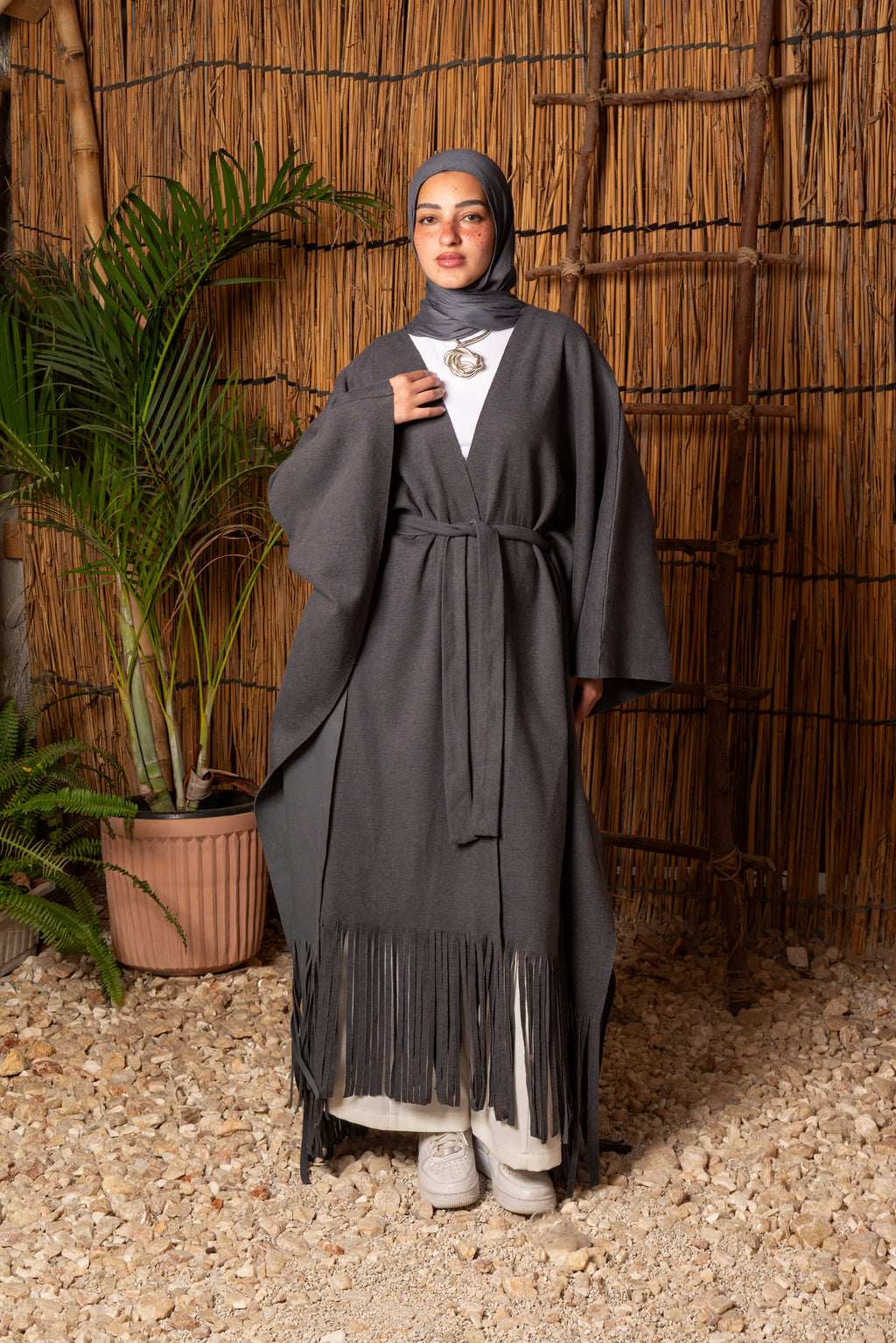 The Fringed Kaftan (Grey)