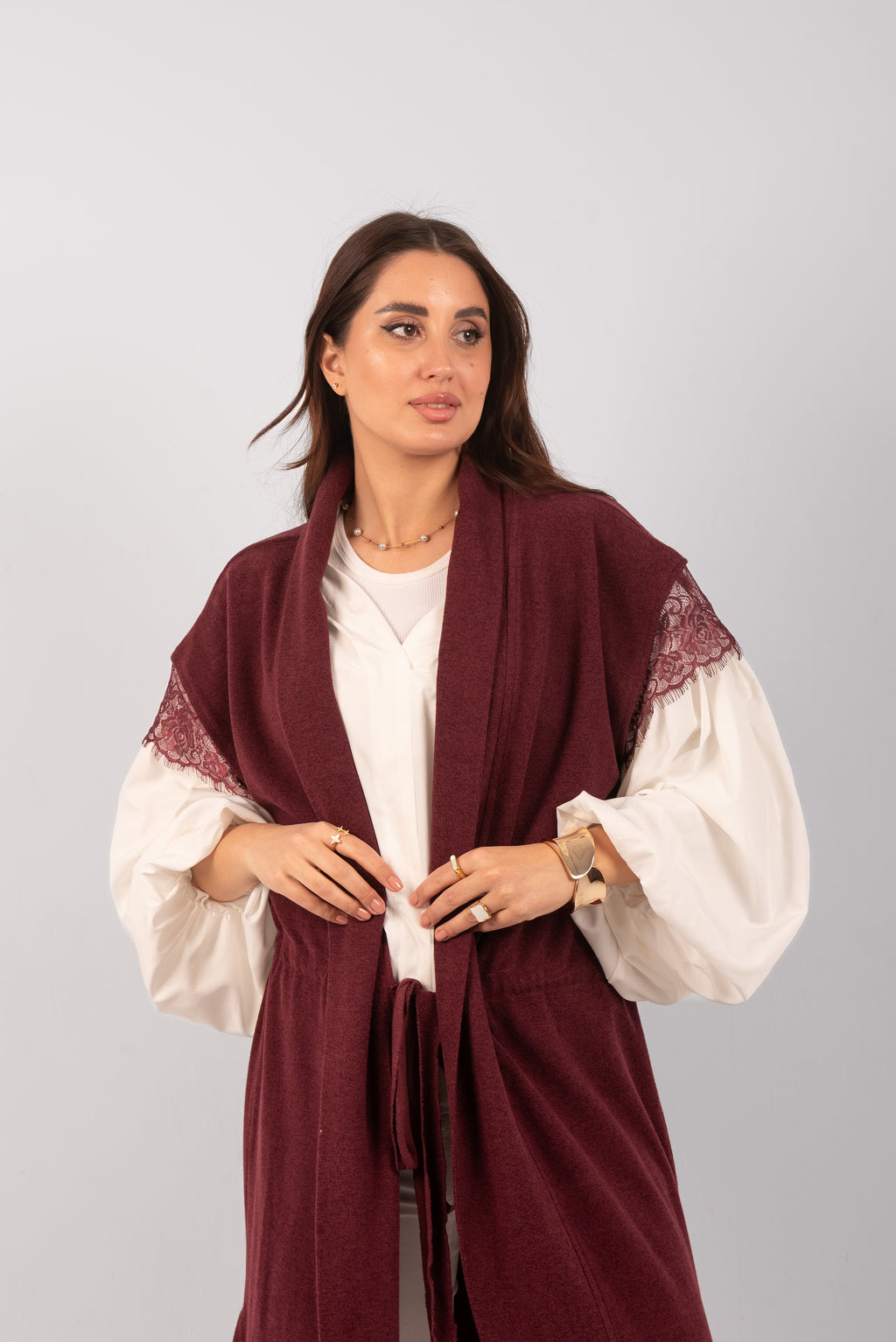 The Cashmere Cardigan (Burgandy)