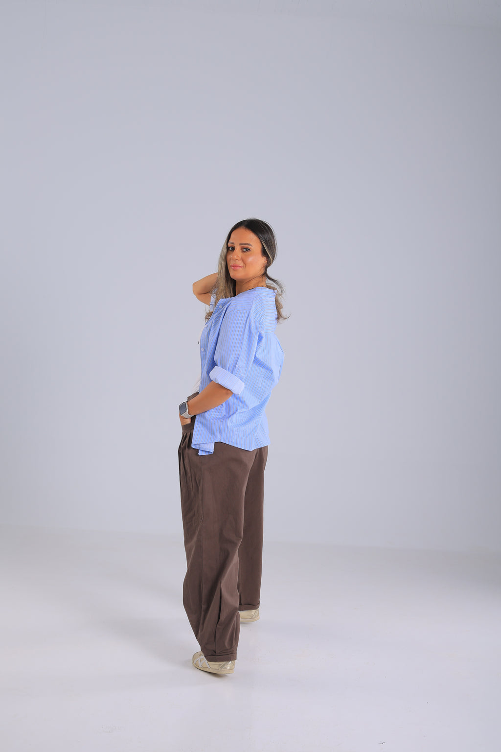 Doll Shirt Blue & Comfy Pants Brown