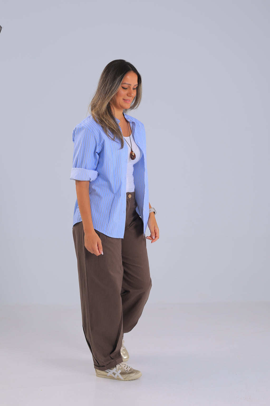 Doll Shirt Blue & Comfy Pants Brown