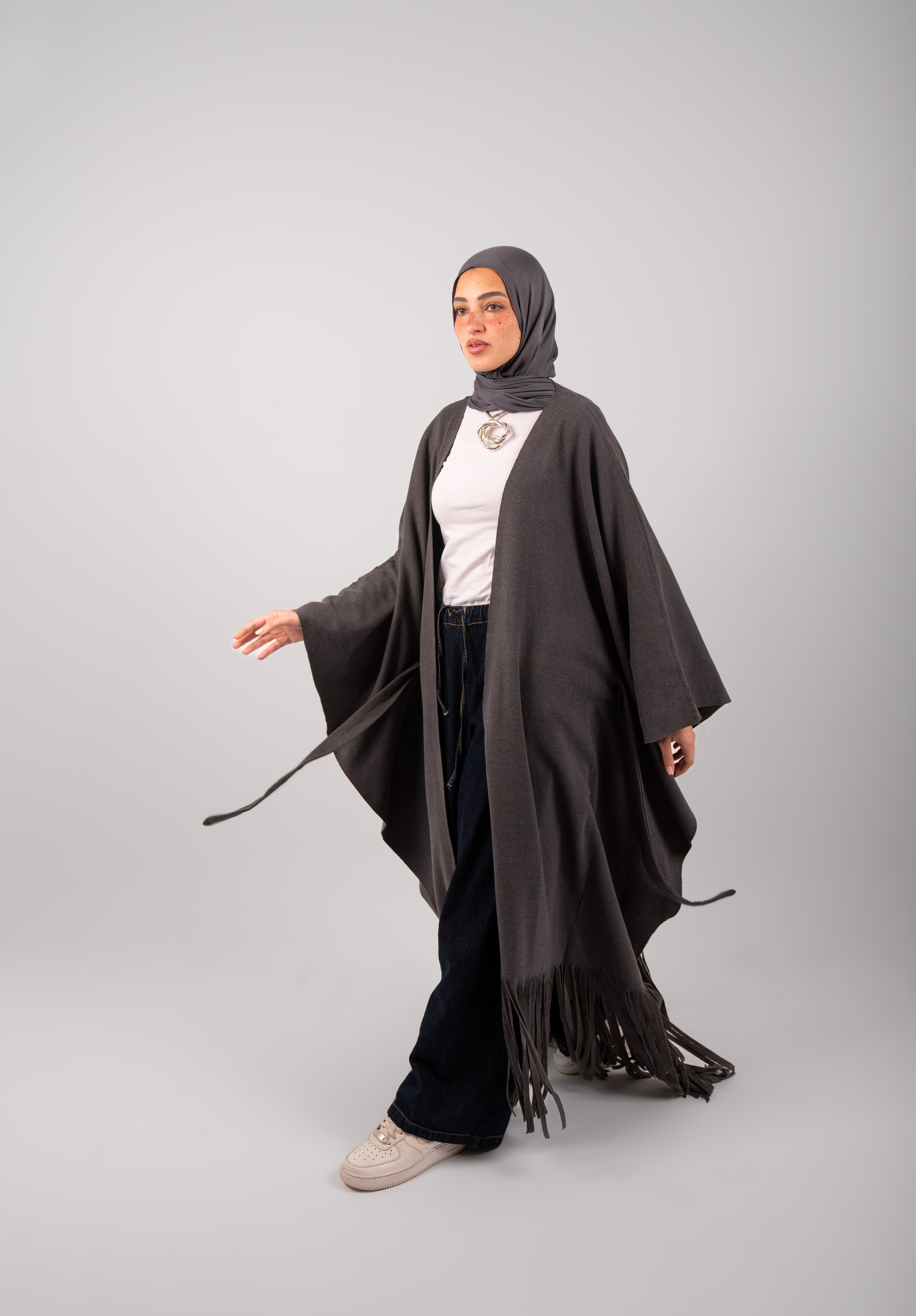 The Fringed Kaftan (Grey)