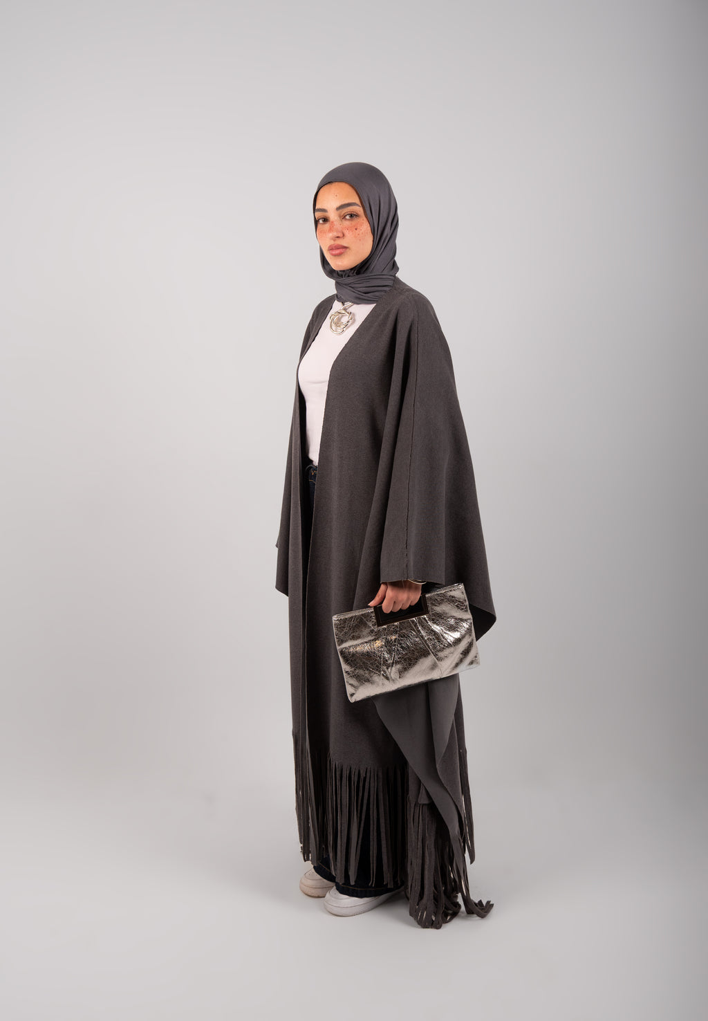 The Fringed Kaftan (Grey)
