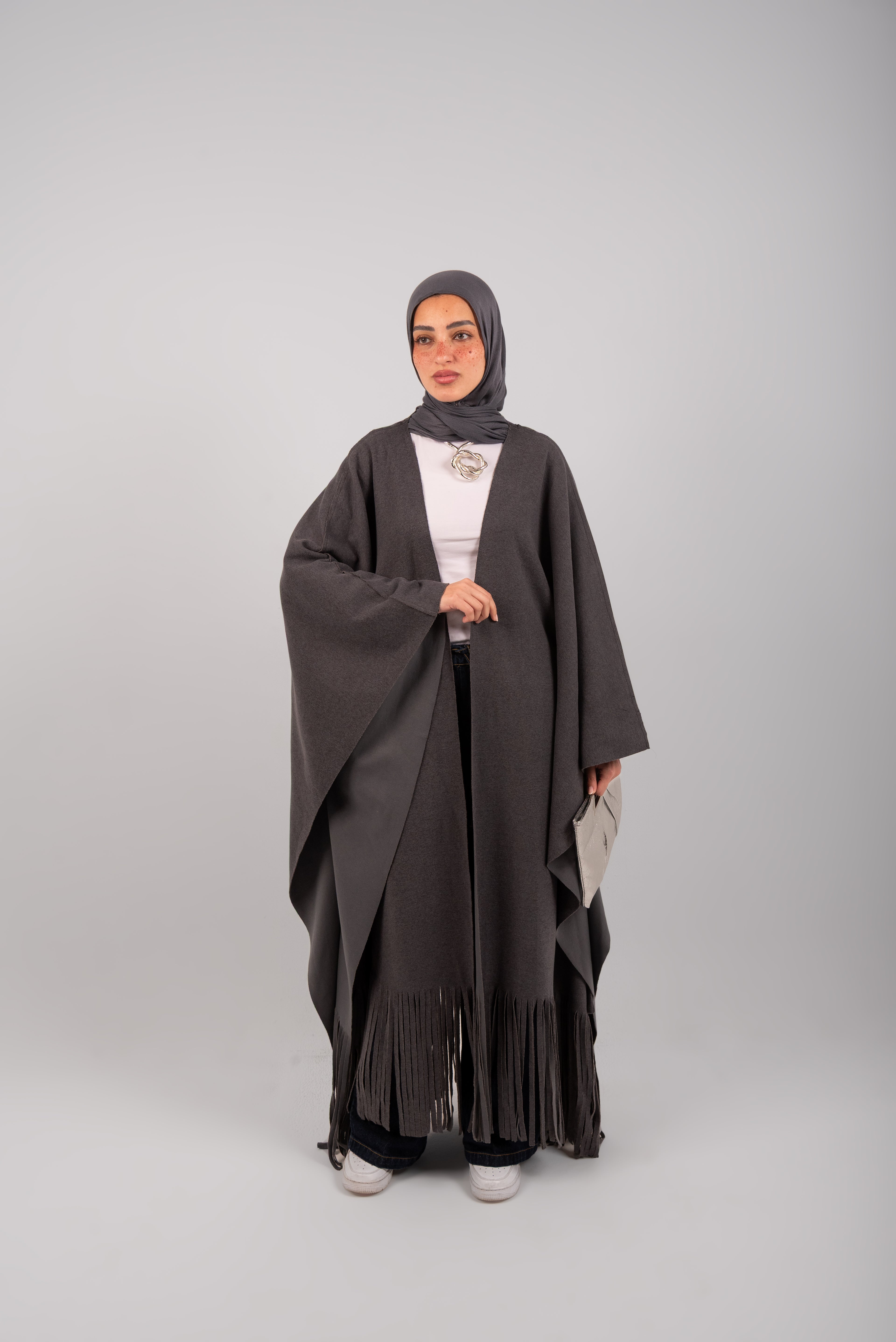 The Fringed Kaftan (Grey)