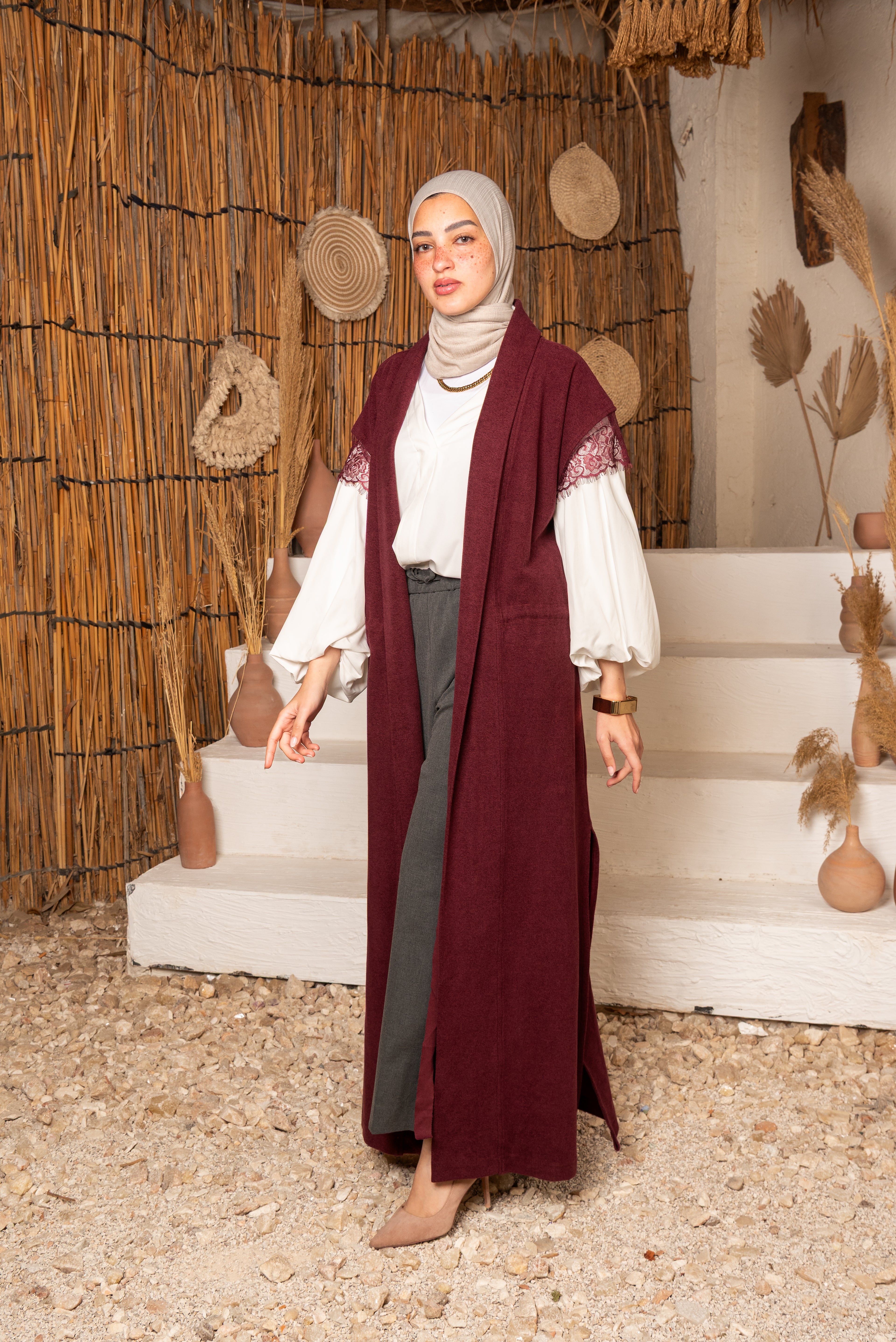 The Cashmere Cardigan (Burgandy)